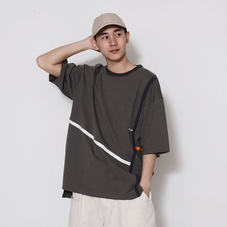 (YT936) Cropped Sleeve Tee