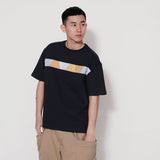 (TP951) Mix Fabric Panel Tee