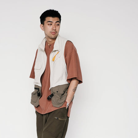 (TP905) Color Strap Pocket Tee