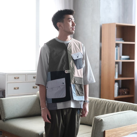 (TP905) Color Strap Pocket Tee