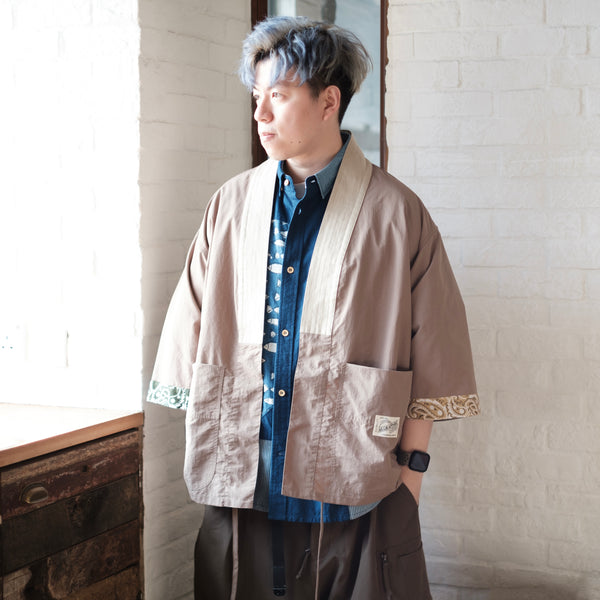 (YJ316) Sleeve Trimmed Kimono Jacket