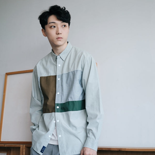 (ST199) Patchwork Shirt