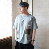 (ZT1084) Feel the Sunset Graphic Two Pockets Tee