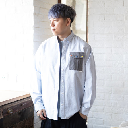 (TP905) Color Strap Pocket Tee