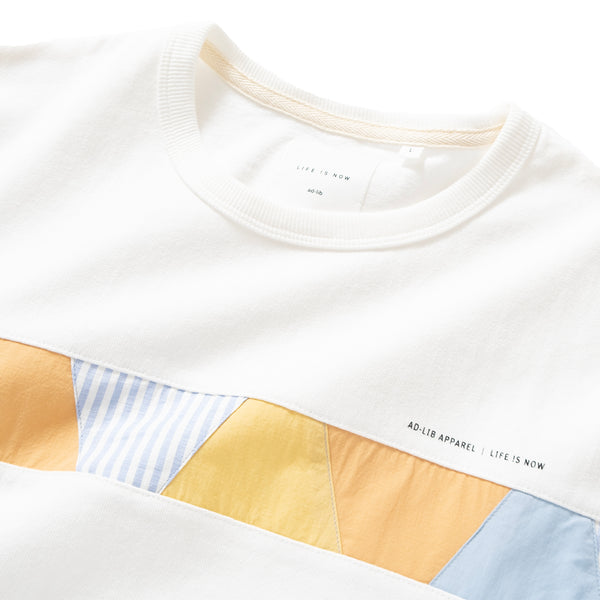 (TP951) Mix Fabric Panel Tee