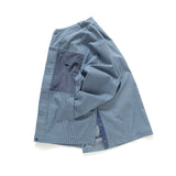(JK309) Collarless Denim Stripe Jacket