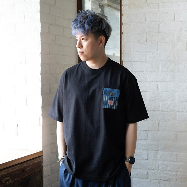 (YT1022) Denim Flap Pocket Tee