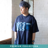 (TP952) Indigo Pattern Panel Tee