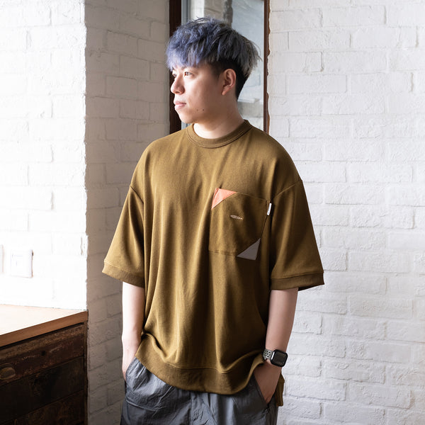 (TP843) Waffle Trimmed Pocket Tee