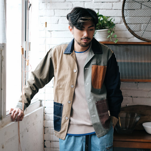 (JK289) Crazy Patch Work Jacket