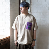 (ZT1107) Mountain Landscape Graphic Flap Pocket Tee