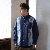 (YS216) Japan Fabric Patchwork Shirt