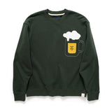 (SW318) Beer Graphic Stitching Sweater