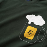 (SW318) Beer Graphic Stitching Sweater