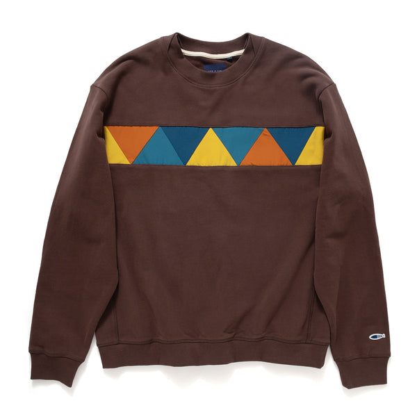 (SW325) Mix Fabric Panel Sweater