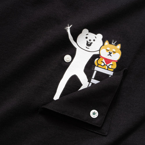 (EX406) Snap Button Pocket Tee