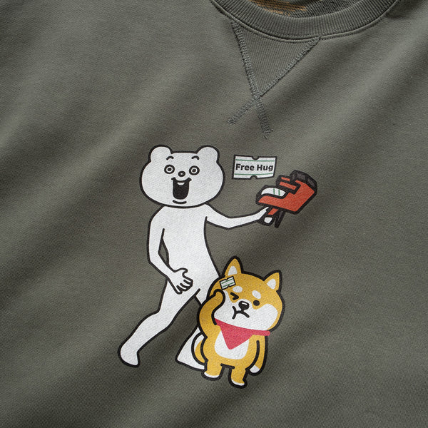 (EX407) Free Hug Graphic Print Sweater
