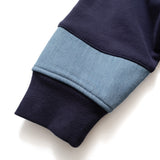 (SW326) Indigo Mix Fabric Sweater