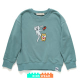 (EX407) Kids Free Hug Graphic Print Sweater