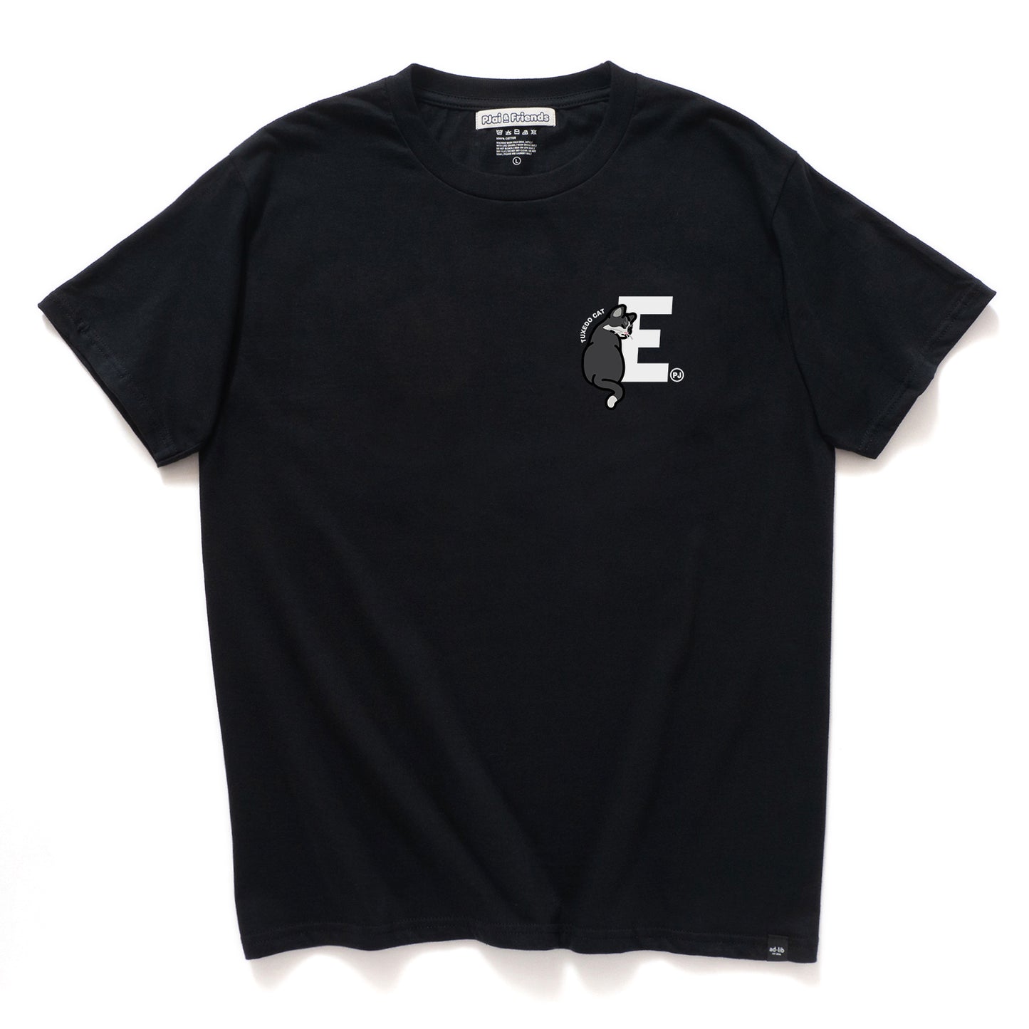 (EMT058) 自訂字母禮服貓圖案Tee
