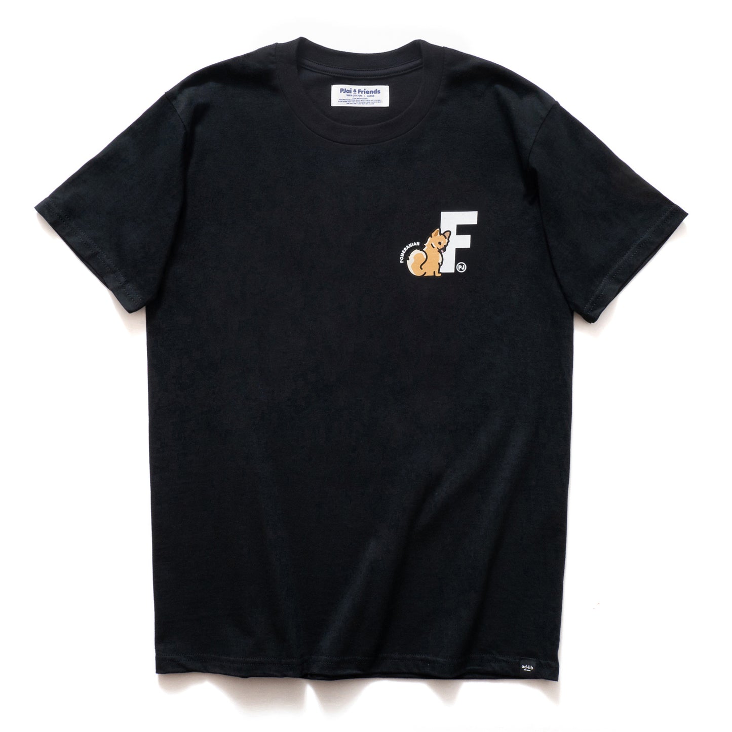 (EMT067) 自訂字母松鼠狗圖案Tee