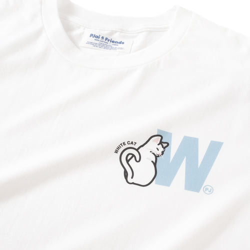 (EMT068) Make Your Own White Cat Graphic Tee