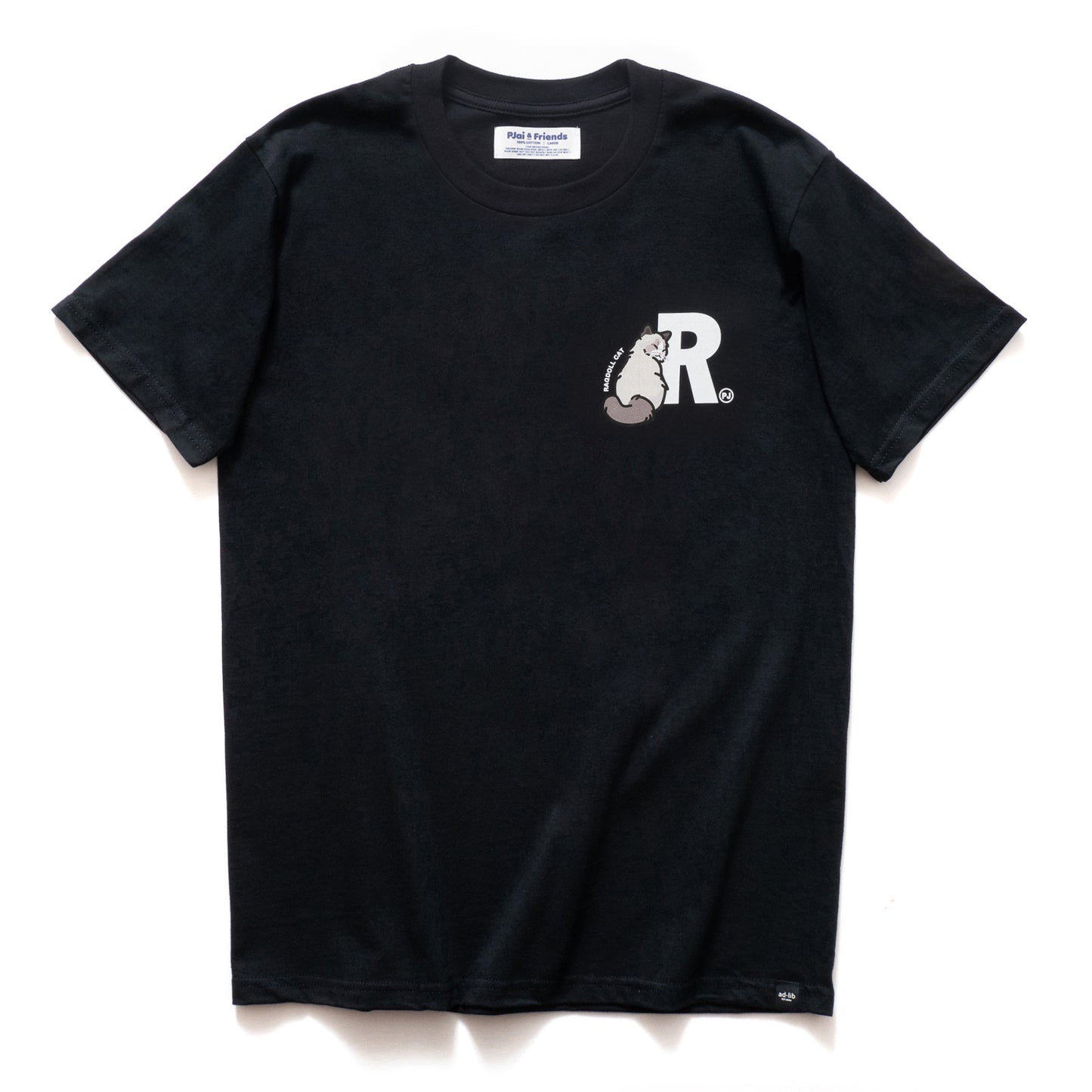 (EMT069) 自訂字母布偶貓圖案Tee