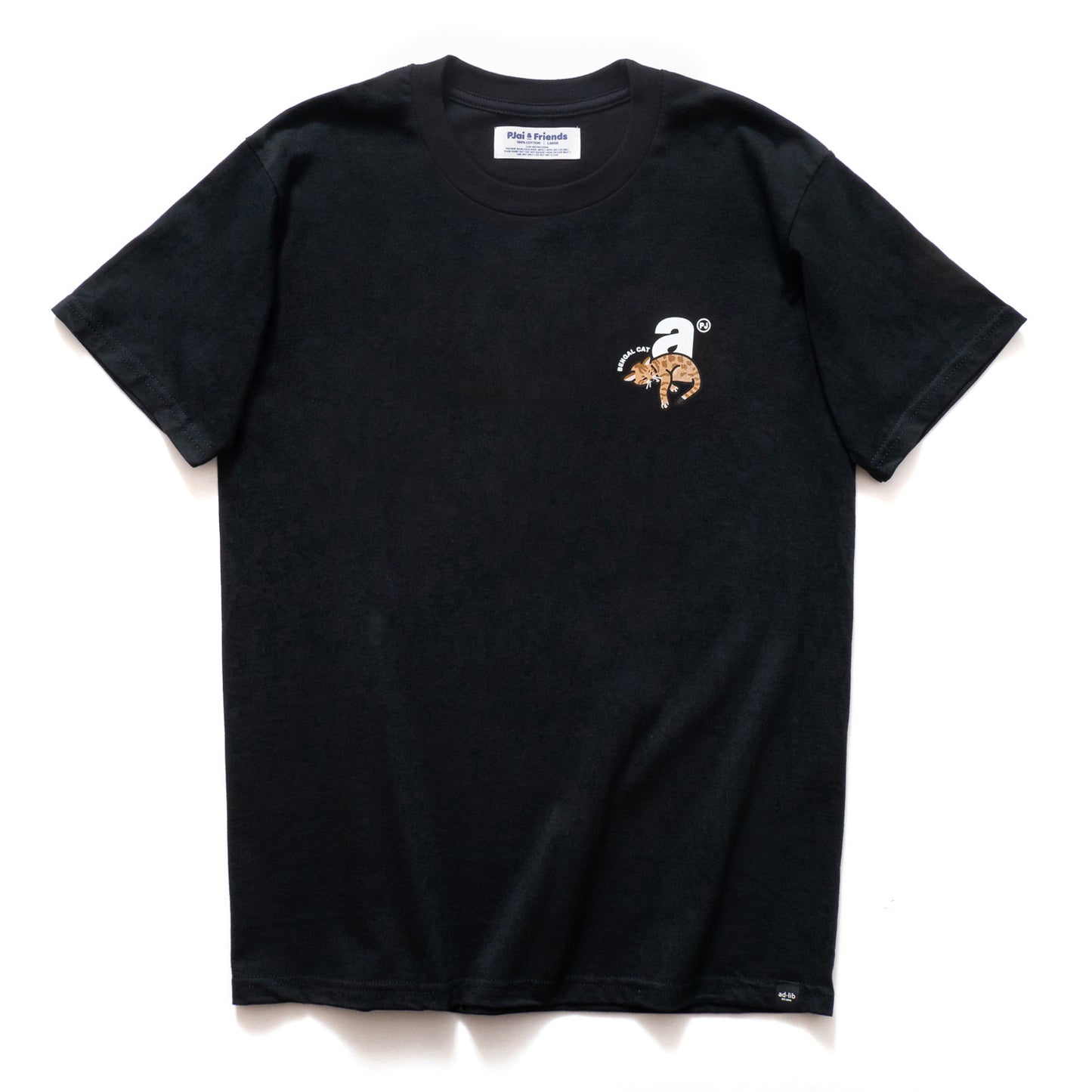 (EMT081) 自訂字母孟加拉小貓圖案Tee