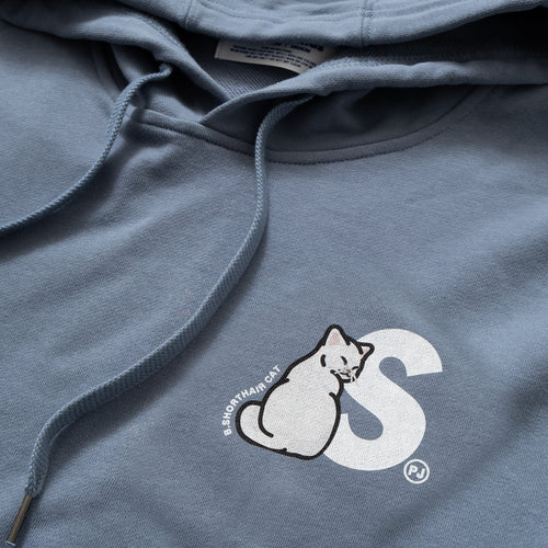 (EMW065) Make Your Own White British Shorthair Graphic Hoodie