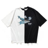 (EX271) Patchwork Photo Print Oversize Tee