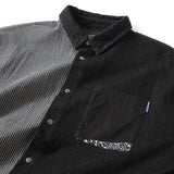 (EX273) Black Denim Patchwork Shirt