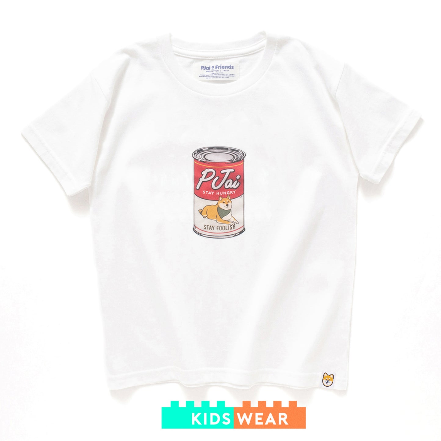 (ZT704) 童裝P仔罐頭湯圖案Tee