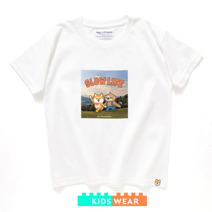 (ZT1119) 童裝 Slow Life 相片印花 Tee