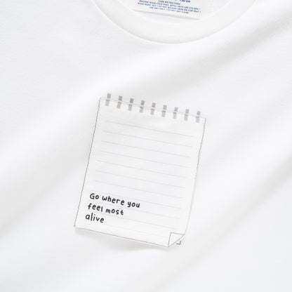 (ZT1108) 童裝 "Go Where You Feel Most Alive" 圖案 Tee