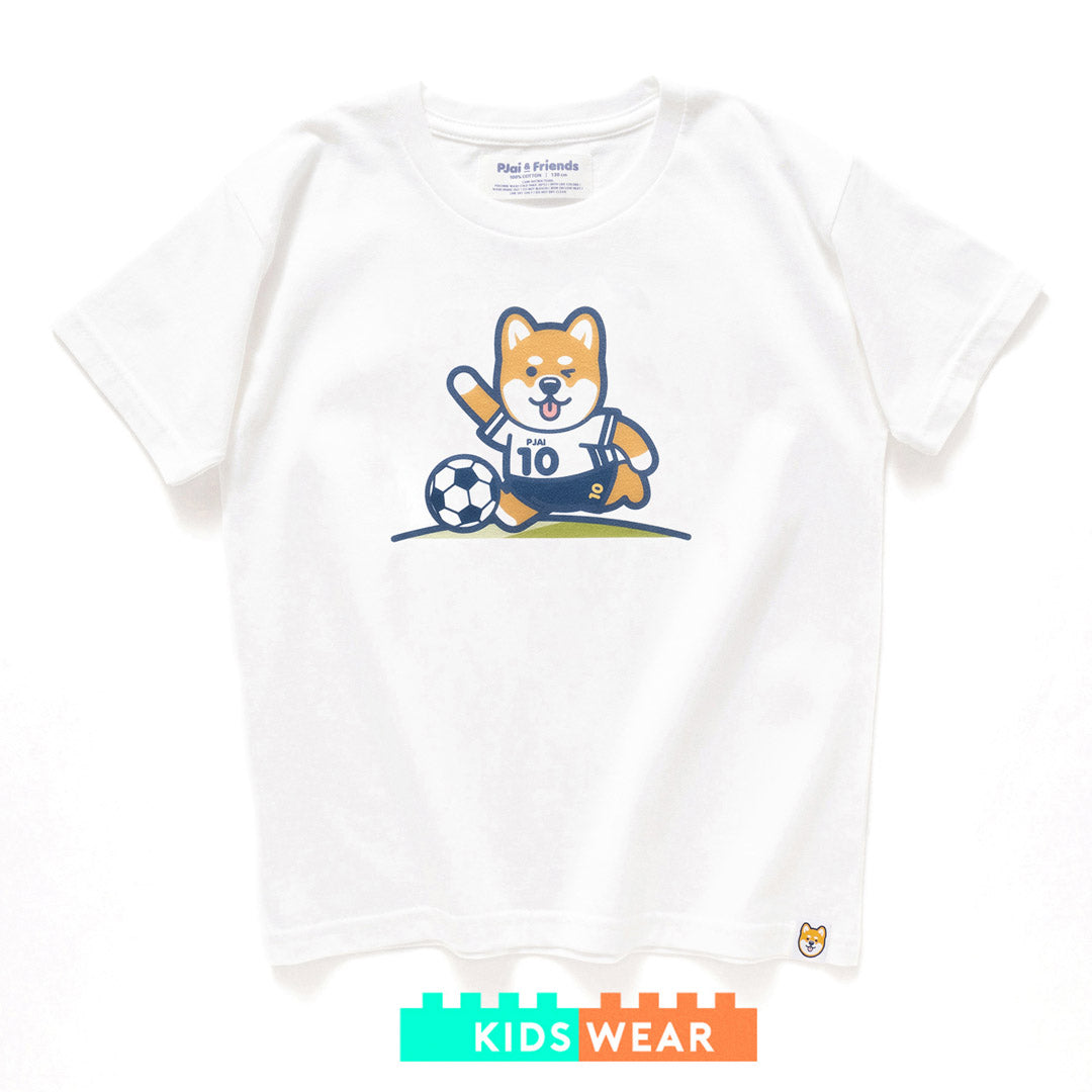 (EMT105) 童裝自訂號碼P仔足球圖案Tee