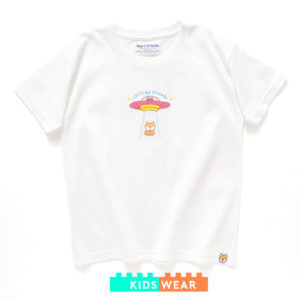 (ZT677) Kids Let's Be Friends Graphic Tee