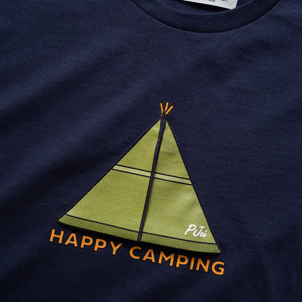 (ZT895) Kids Happy Camping Graphic Tee