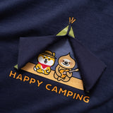 (ZT895) Kids Happy Camping Graphic Tee