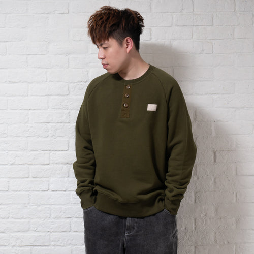 (SW219) Henley Neck Sweater