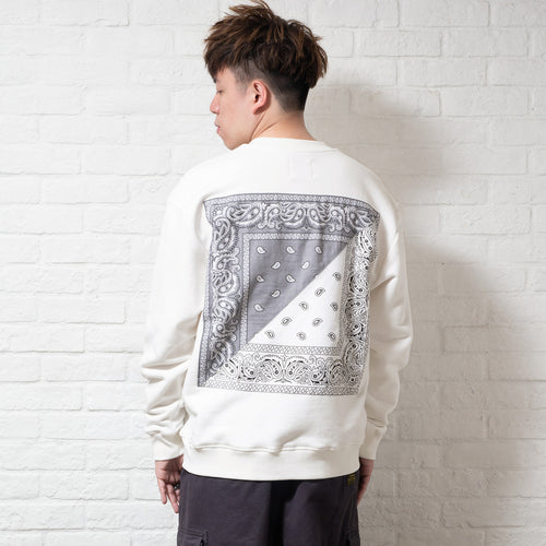 (SW229) Paisley Scarf Patchwork Sweater