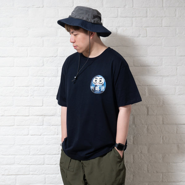 (ZT644) Blue Dharma Doll Graphic Patchwork Tee