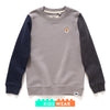 (SW220) Kids Embroidery Colorblock Sweater