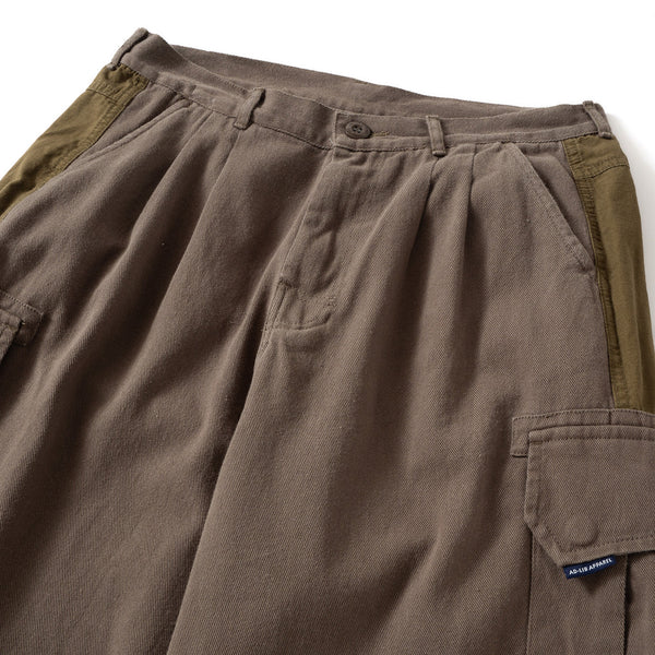 (PT285) Contrast Cargo Pants