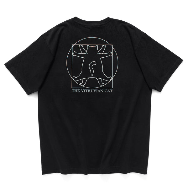 (ZT749) The Vitruvian Cat Graphic Tee