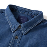 (ST120) Patchwork Sleeve Denim Shirt