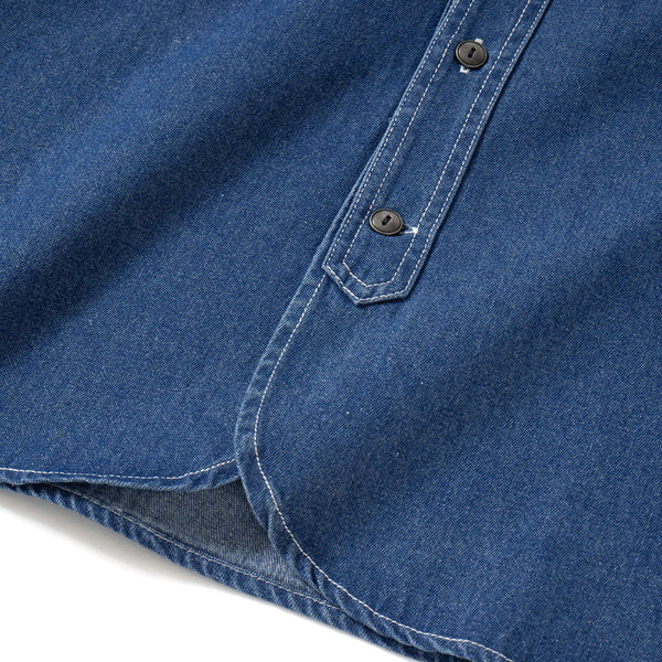 (ST120) Patchwork Sleeve Denim Shirt