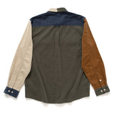 (ST213) Crazy Patch Corduroy Shirt
