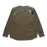 (ST223) Mix Fabric Baseball Shirt