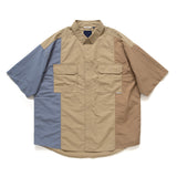 (ST244) Three Cut Patchwork Outdoor Shirt