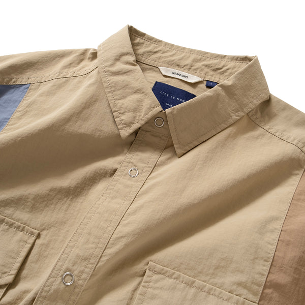 (ST244) Three Cut Patchwork Outdoor Shirt